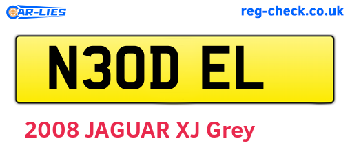 N30DEL are the vehicle registration plates.