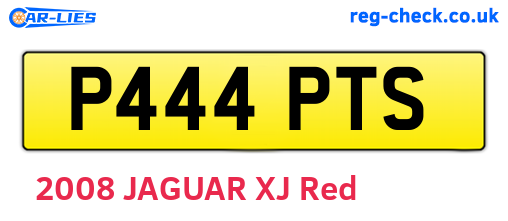 P444PTS are the vehicle registration plates.