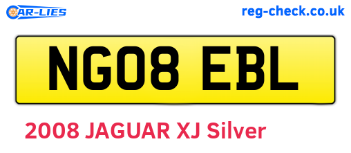 NG08EBL are the vehicle registration plates.