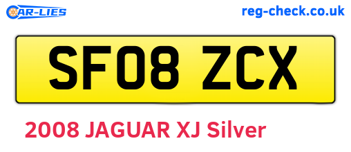 SF08ZCX are the vehicle registration plates.