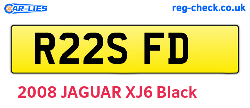 R22SFD are the vehicle registration plates.