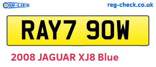 RAY790W are the vehicle registration plates.