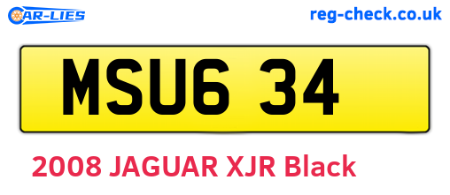MSU634 are the vehicle registration plates.