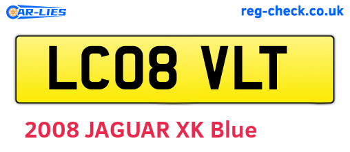 LC08VLT are the vehicle registration plates.