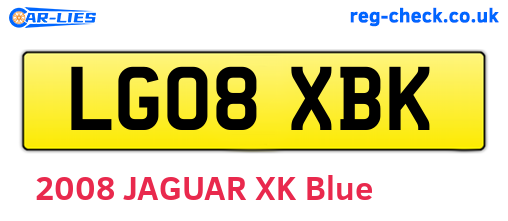 LG08XBK are the vehicle registration plates.