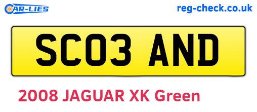 SC03AND are the vehicle registration plates.