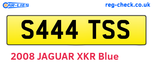 S444TSS are the vehicle registration plates.