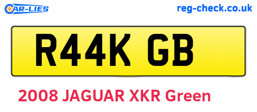 R44KGB are the vehicle registration plates.