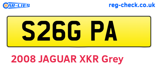 S26GPA are the vehicle registration plates.