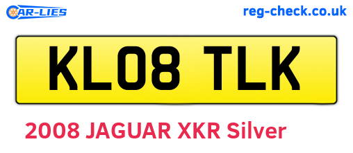 KL08TLK are the vehicle registration plates.