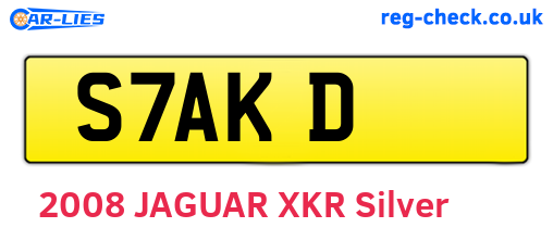 S7AKD are the vehicle registration plates.