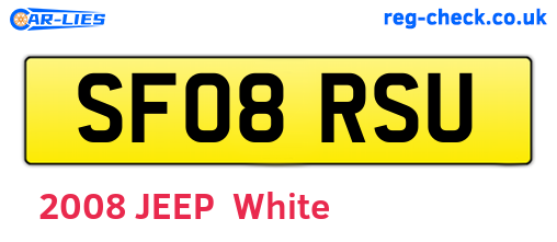 SF08RSU are the vehicle registration plates.