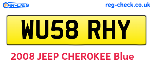 WU58RHY are the vehicle registration plates.