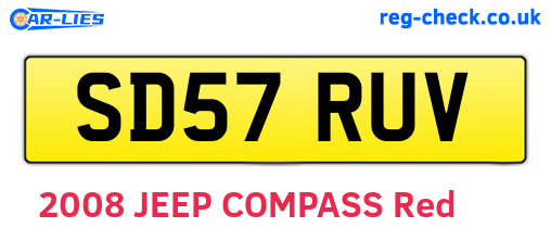 SD57RUV are the vehicle registration plates.