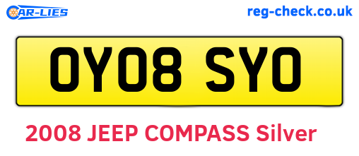 OY08SYO are the vehicle registration plates.