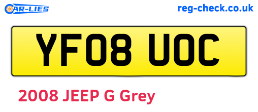 YF08UOC are the vehicle registration plates.