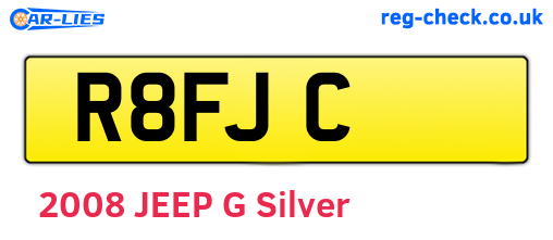 R8FJC are the vehicle registration plates.