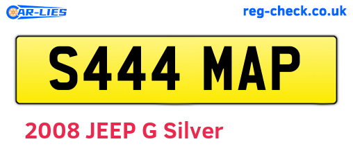 S444MAP are the vehicle registration plates.