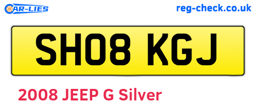 SH08KGJ are the vehicle registration plates.