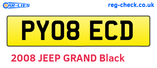 PY08ECD are the vehicle registration plates.