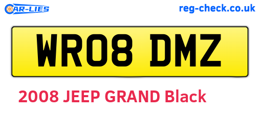 WR08DMZ are the vehicle registration plates.