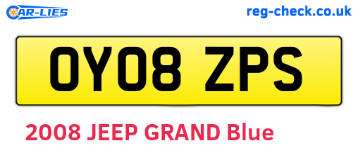 OY08ZPS are the vehicle registration plates.