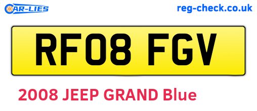 RF08FGV are the vehicle registration plates.