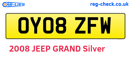 OY08ZFW are the vehicle registration plates.