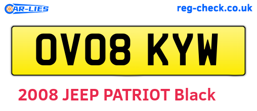 OV08KYW are the vehicle registration plates.