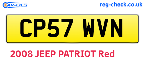 CP57WVN are the vehicle registration plates.