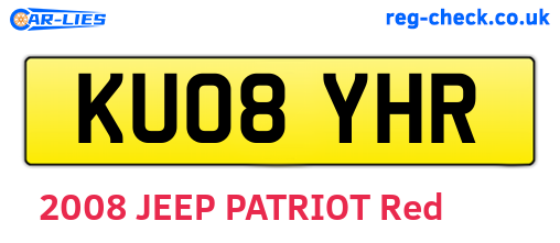 KU08YHR are the vehicle registration plates.