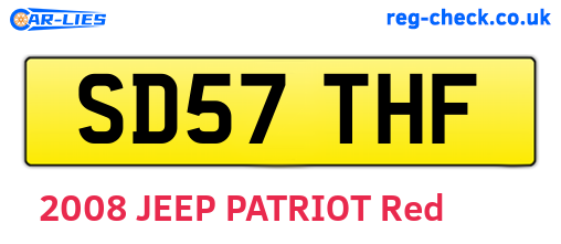 SD57THF are the vehicle registration plates.
