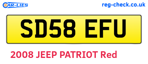 SD58EFU are the vehicle registration plates.