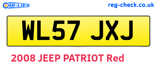 WL57JXJ are the vehicle registration plates.