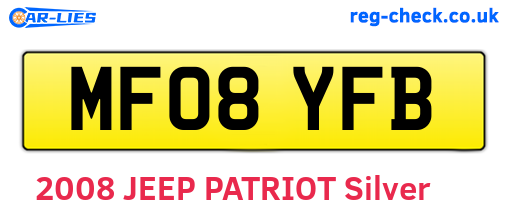 MF08YFB are the vehicle registration plates.