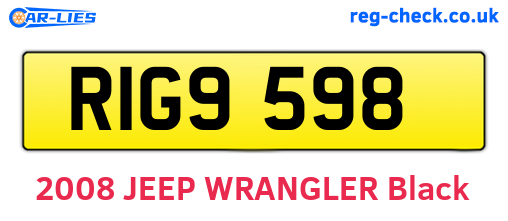 RIG9598 are the vehicle registration plates.
