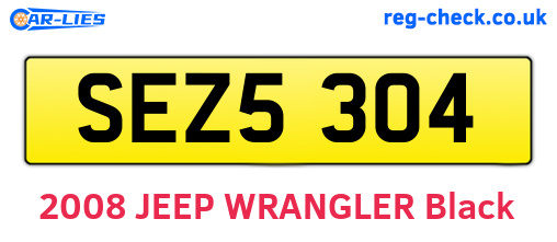 SEZ5304 are the vehicle registration plates.