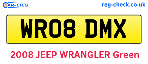 WR08DMX are the vehicle registration plates.