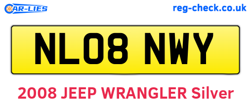 NL08NWY are the vehicle registration plates.