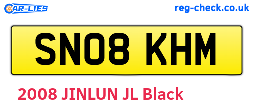 SN08KHM are the vehicle registration plates.