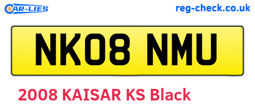 NK08NMU are the vehicle registration plates.