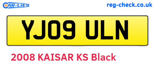 YJ09ULN are the vehicle registration plates.