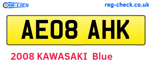 AE08AHK are the vehicle registration plates.