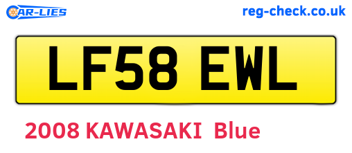 LF58EWL are the vehicle registration plates.