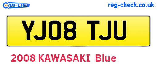 YJ08TJU are the vehicle registration plates.