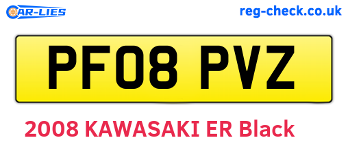 PF08PVZ are the vehicle registration plates.