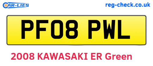 PF08PWL are the vehicle registration plates.