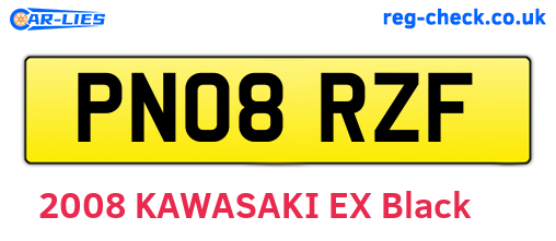 PN08RZF are the vehicle registration plates.