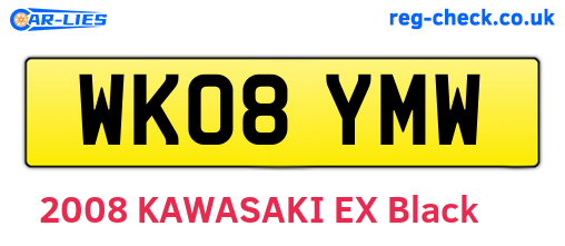WK08YMW are the vehicle registration plates.