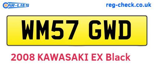 WM57GWD are the vehicle registration plates.